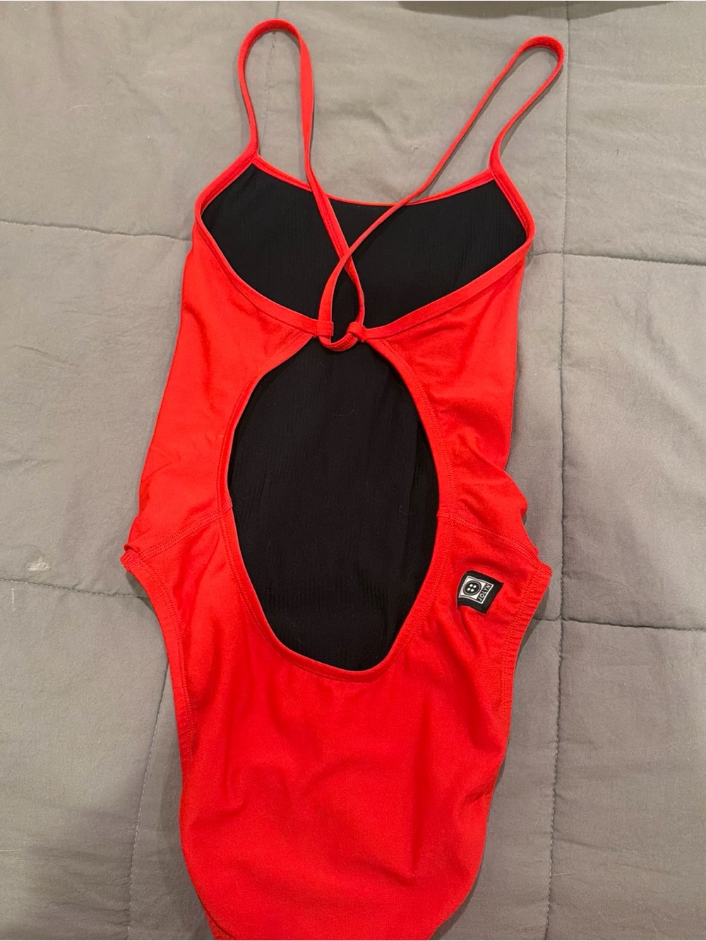 Jolyn Clothing Red and Black One-Piece Swimsuit